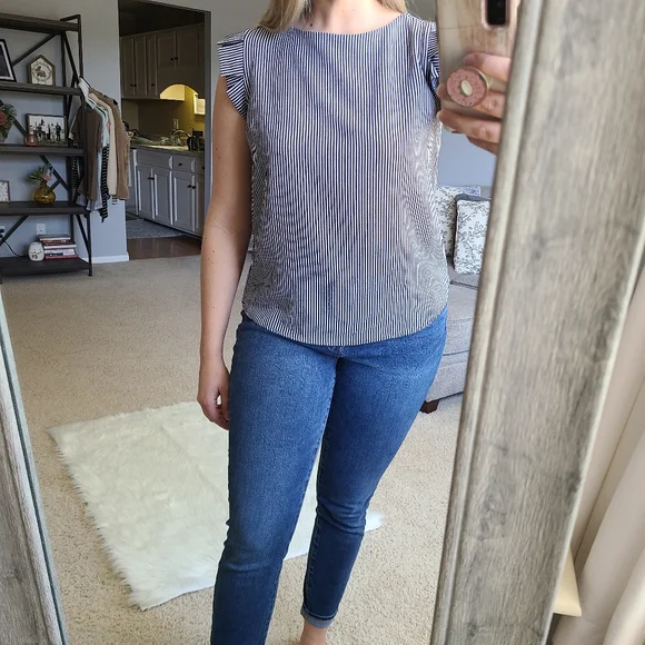 Montaeu Los Angeles Striped Blouce Blue & White - Picture 4 of 14